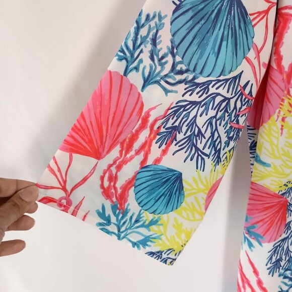 Jason Wu Printed Chiffon Blouse with Tank Top Size M Women’s Layered Top - Picture 5 of 5